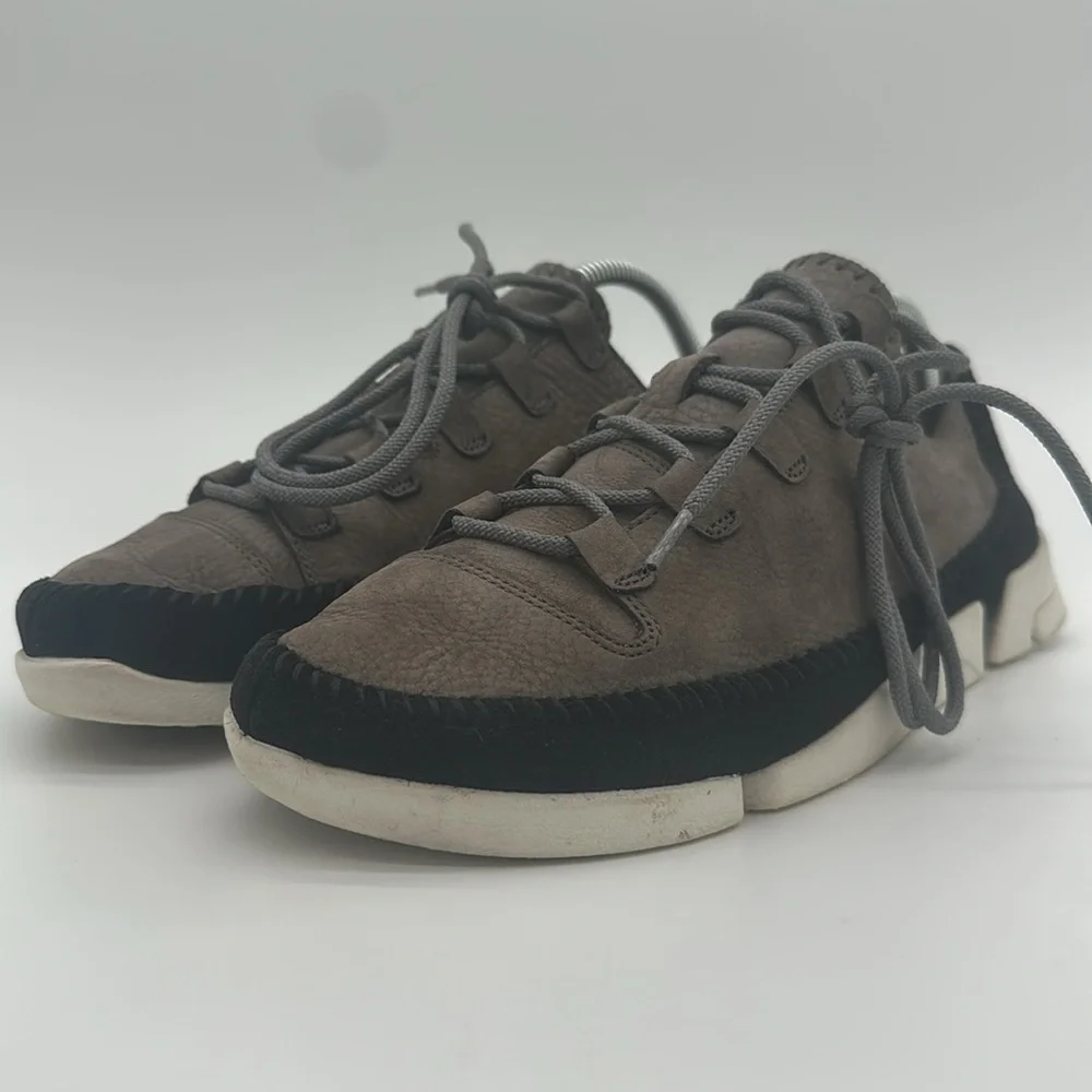 Clarks Men's Original's Trigenic Flex 2 Grey Black Nubuck Shoes Size US 9.5
